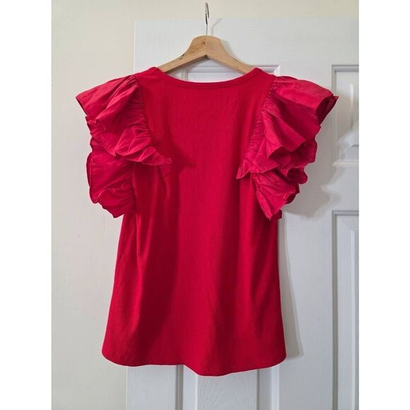 Tuckernuck Pomander Place Red Ribbed Top M - Picture 8 of 8